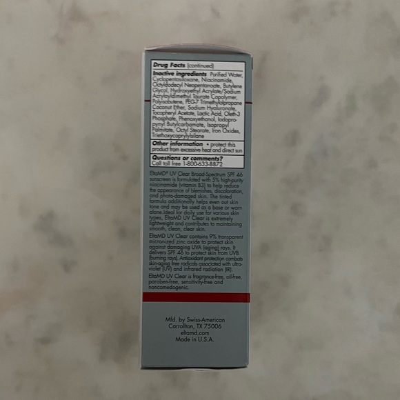 EltaMD UV Clear Tinted Broad-Spectrum SPF 46 EXP 4/2025 New In Box 1.7oz - Picture 6 of 10